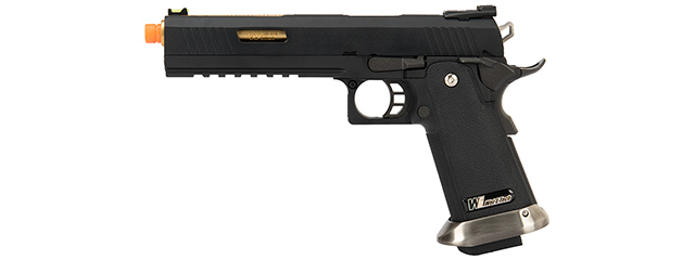 WE Tech 1911 Hi-Capa T-Rex Competition Gas Blowback Airsoft Pistol w/ Sight Mount & Top Ports (BLACK / GOLD)