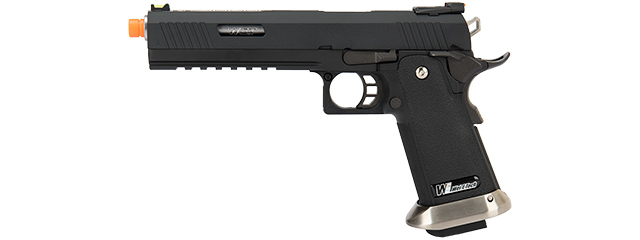 WE Tech 1911 Hi-Capa T-Rex Competition Gas Blowback Airsoft Pistol w/ Sight Mount (BLACK / SILVER)