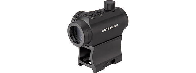 Lancer Tactical 1x22mm Red Dot Reflex Sight with Lower 1/3 Co-witness Mount w/ 2 Mounts (Color: Black)