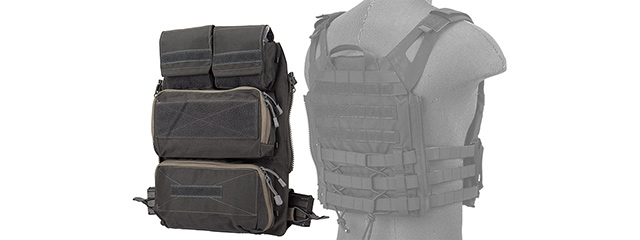 WST Tactical Vest 2.0 Accessory Pouches Backpack Attachment II, Gray