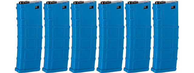 LONEX 200RD MID-CAP MAGAZINE FOR M4 AEG, 6 PACK (BLUE)