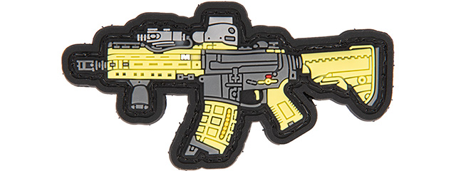 PVC Morale Patch M4 SBR (Color: Yellow / Grey)