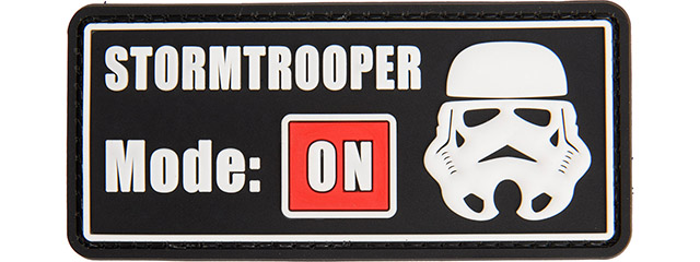 "Stormtrooper Mode: On" PVC Morale Patch (Black)