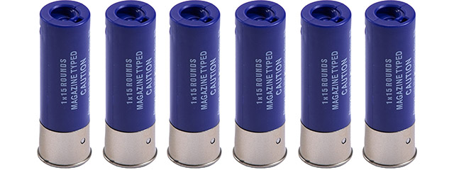 G-Force 15 Round Shotgun Shells for Multi & Single-Shot Airsoft Shotguns (Color: Purple / Pack of 6)