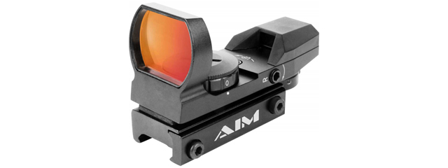 AIM Sports Dual Illuminated Panorama Red Dot Scope (Color: Black)