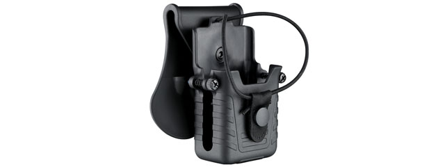 Amomax Tactical Hard Shell Radio Holder (Color: Black)