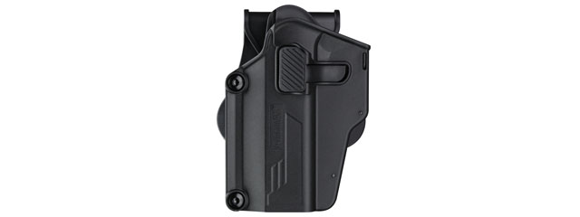 Amomax Multi-Fit Left Handed Tactical Holster (Color: Black)