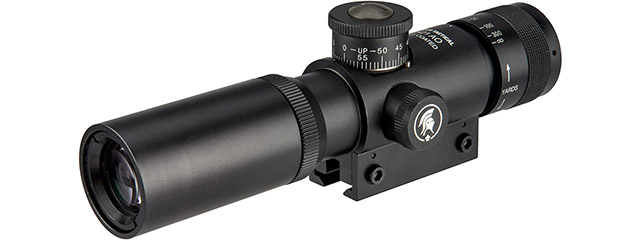 Lancer Tactical 4x21 AO Rifle Scope with Lens Caps (Color: Black)