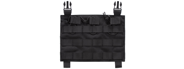 Lancer Tactical Vecro Triple Magazine Pouch (Color: Black)