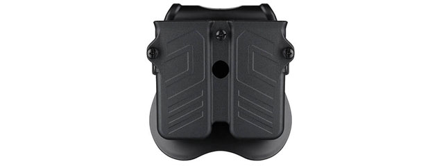 Cytac Hard Shell Universal Double Magazine Pouch (Color: Black)