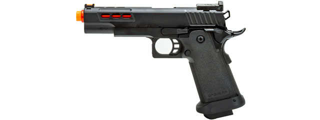 Golden Eagle 3342 OTS .45 Hi-Capa Gas Blowback Pistol w/ Ported Slide (Color: Black / Red Barrel)