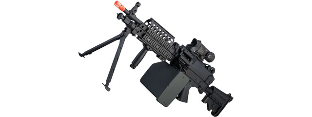 Atlas Custom Works MK46 M249 Saw Light Machine Gun w/ Polymer Receiver (Color: Black)