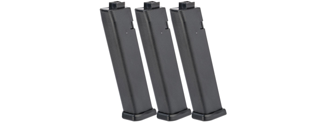 KWA 80 Round Mid-Cap Magazines for QRF MOD.2 Airsoft AEG Pack of 3 (Color: Black)