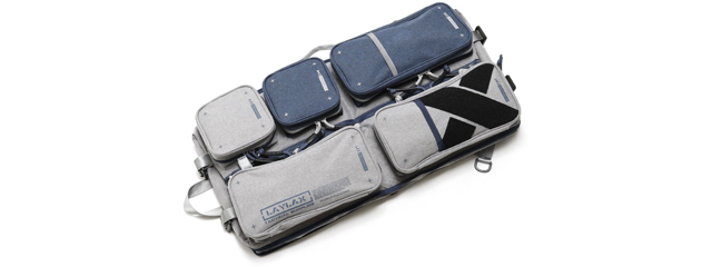 Laylax Satellite Collapsible Compact Container and Gun Case (Color: Navy / Gray), 24"