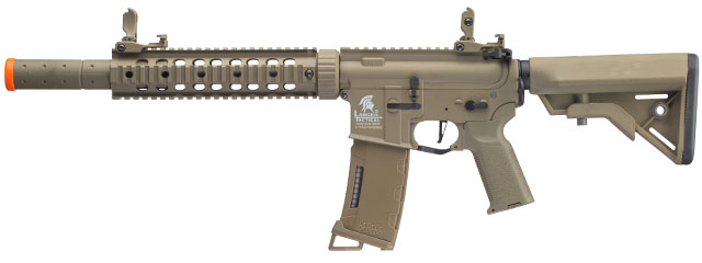 Lancer Tactical Gen 3 Nylon Polymer M4 SD AEG Airsoft Rifle with Mock Suppressor (Color: Tan)