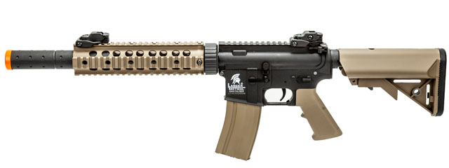 Lancer Tactical Gen 2 10" Nylon Polymer M4 Airsoft AEG with Mock Suppressor (Color: Two-Tone)