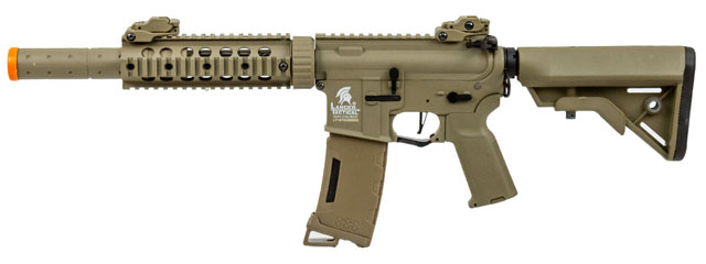 Lancer Tactical Gen 3 M4 Carbine SD AEG Airsoft Rifle with Mock Suppressor (Color: Tan)