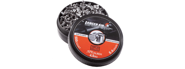 Lancer Air 500 Count 0.177 Caliber 8.4 Gram Air Gun Pellets (4.5mm Flathead)