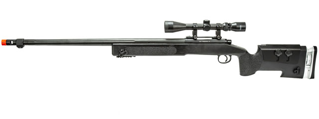 WellFire MB17BA Bolt Action Airsoft Sniper Rifle w/ Scope (Color: Black)