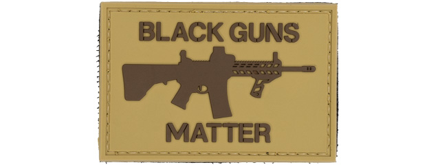 "Black Guns Matter" PVC Patch (Color: Tan)