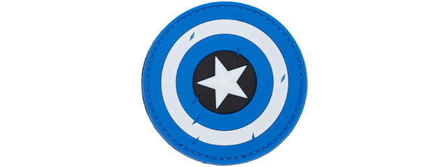 Captain America Battle Worn Shield PVC Patch (Color: Blue)
