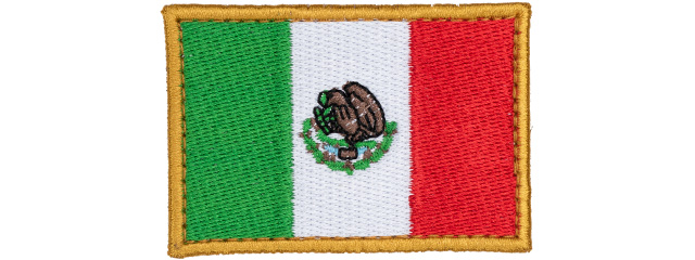 Embroidered Mexican Flag Patch