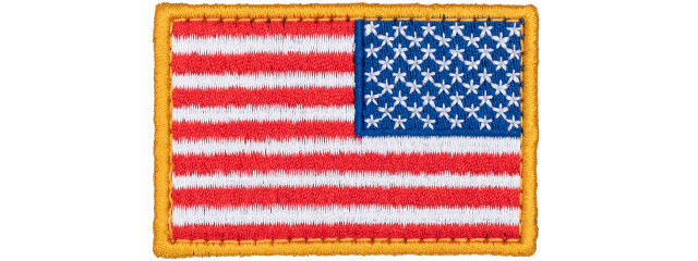 Embroidered Reverse US Flag Patch w/ Full Colors