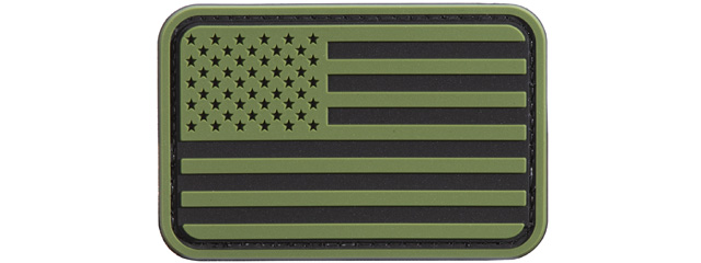 US Flag PVC Patch (Color: OD Green / Black)