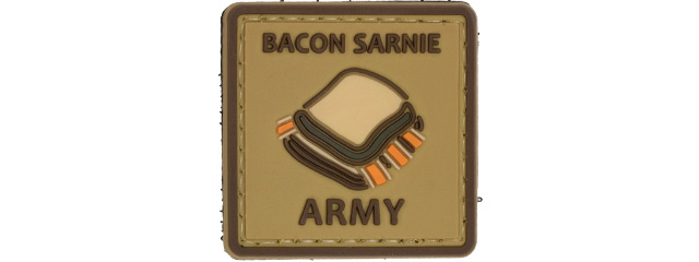 Bacon Sarnie Army PVC Patch (Color: Coyote Tan)