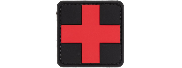 Red Cross Medical PVC Patch (Color: Red and Black)