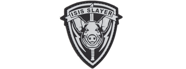 ISIS Slayer Pig PVC Patch (Color: Black)