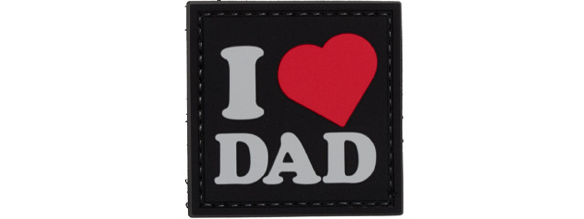 "I Heart Dad" PVC Patch (Color: Black)