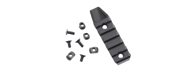 Atlas Custom Works Metal 5 Slot Rail Section for KeyMod & M-LOK Handguards (Color: Black)