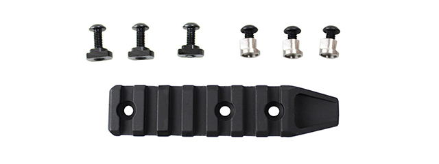 Atlas Custom Works 7 Slot Rail Segment for M-LOK & KeyMod Rails (Color: Black)