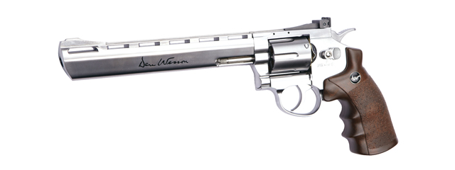 ASG Dan Wesson 8" Airgun Revolver (Color: Silver & Faux Wood)