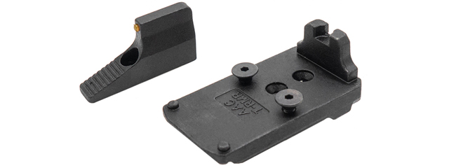 Action Army AAP-01 RMR Adapter Plate and Front Sight (Color: Black)