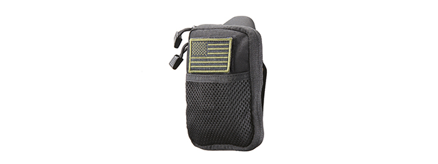 Code 11 Pocket Pouch with U.S. Flag Patch (Color: Black)
