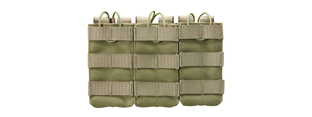 Code 11 M4 Open Top Triple Magazine Pouch (Color: OD Green)