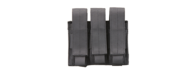 Code 11 Molle Triple Pistol Magazine Pouch (Color: Black)