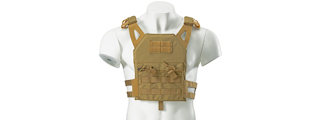 Lancer Tactical Kid's Tactical Vest w/ EVA Plates (Color: Tan)