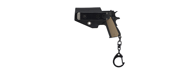 Tactical Detachable Mini 1911 Pistol Keychain with Holster (Color: Black)