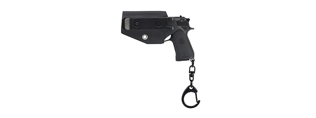 Tactical Detachable Mini M9 Pistol Keychain with Holster (Color: Black)