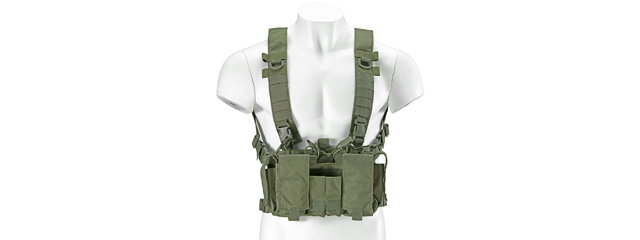 Lancer Tactical Buckle Up Lightweight Chest Rig (Color: OD Green)