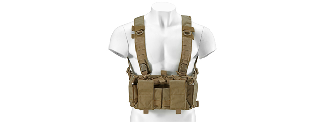 Lancer Tactical Buckle Up Lightweight Chest Rig (Color: Tan)