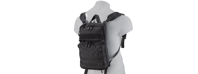 Lancer Tactical Multi-Use Expandable Backpack (Color: Black)
