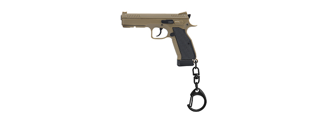 Tactical Detachable Mini Pistol Keychain (Color: Tan)