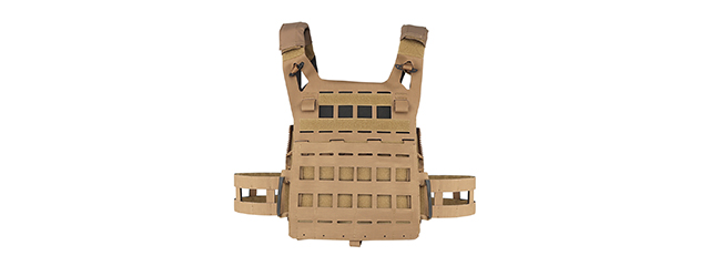 Lightweight SPC Laser Cut Tactical Vest (Color: Coyote Brown)