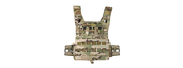 Lightweight SPC Laser Cut Tactical Vest (Color: Multi-Camo)
