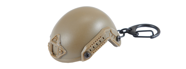 Tactical Detachable Mini Helmet Keychain Bottle Opener (Color: Tan)