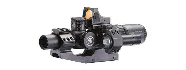 Lancer Tactical 1.5-6x20 ME Scope Set (Color: Black)